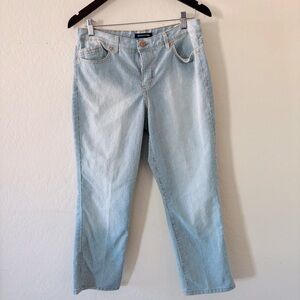 Bandolino Karyn Boyfriend Women's Light Blue Striped Jeans Size 6 Denim